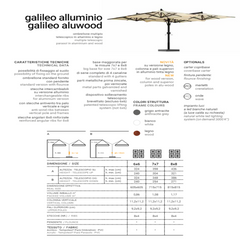 OMBRELLONE GALILEO OMBRELLIFICIO VENETO